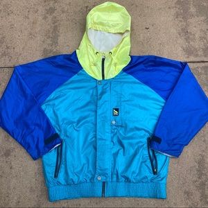 80s Vintage Serac Neon Full Zip Ski Jacket - M